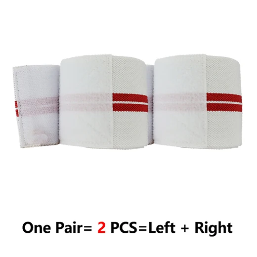 White with Red ROEGADYN профессиональная Тяжелая атлетика 2 м эластичный наколенник фитнес наколенник поддерживающий фиксатор тяжелый вес приседания тренировочный наколенник - Цвет: White with Red