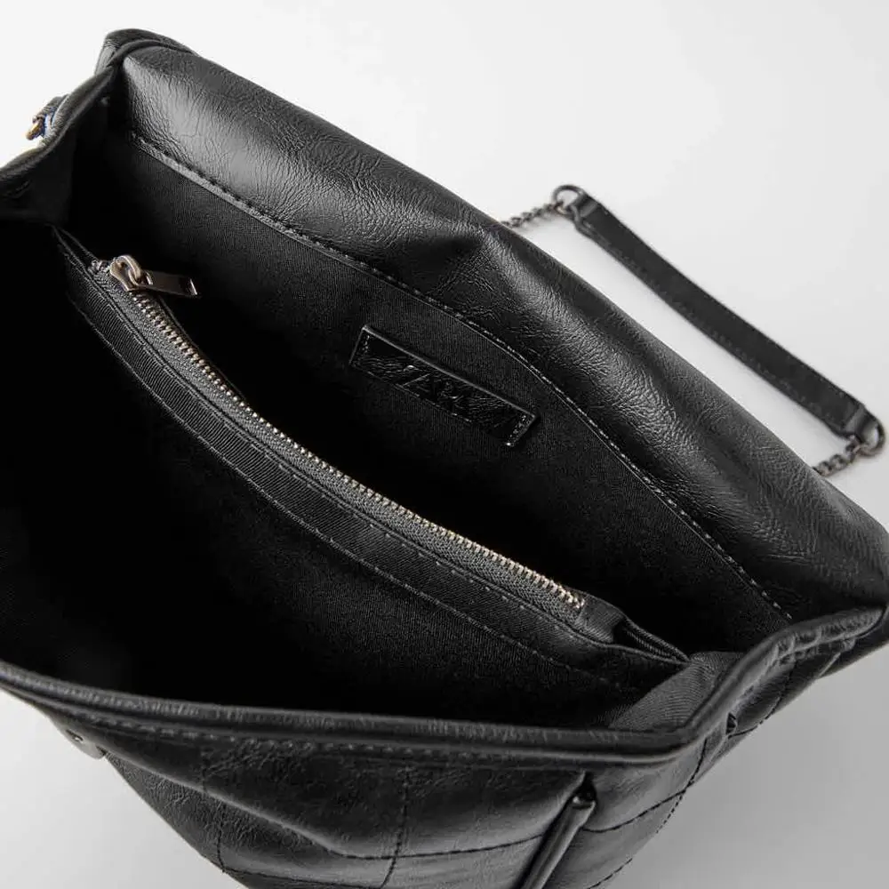 Jenny&Dave wint lining bags womenbags high street vintage fashion casual leather cartoon mouse cute Sewing thread Iron chain PU