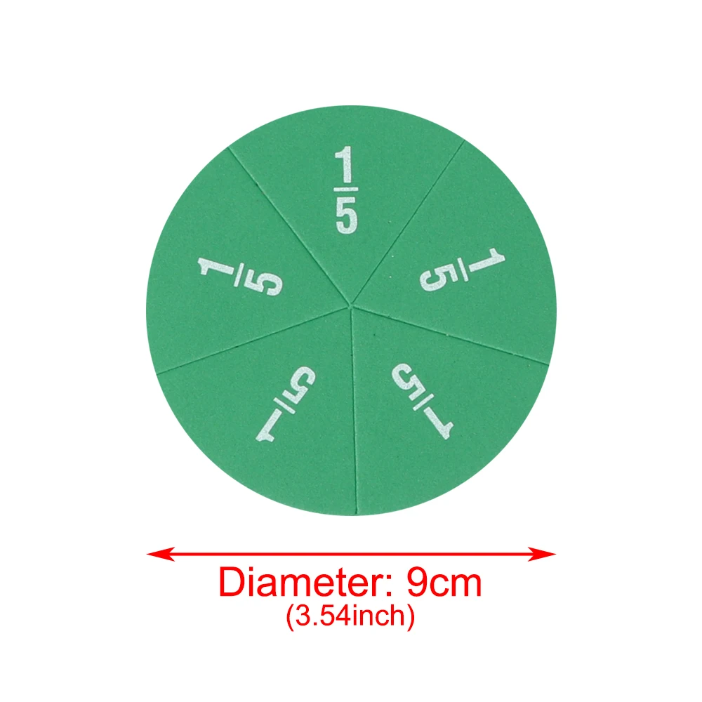 

51 Pcs EVA Round Shaped Fractions Instrument Demonstrator Montessori Math Educational Toys Math Learning Tool Teaching Gifts