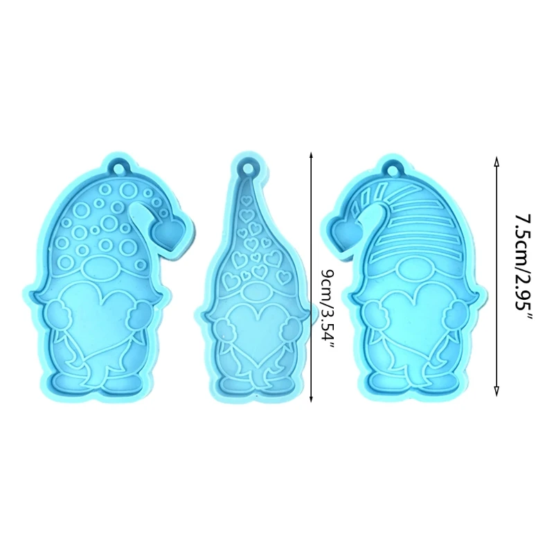

DIY Crafts Jewelry Pendant Making Tool Keychain Epoxy Resin Mold Dwarfs Valentine's Day Keyring Casting Silicone Mould