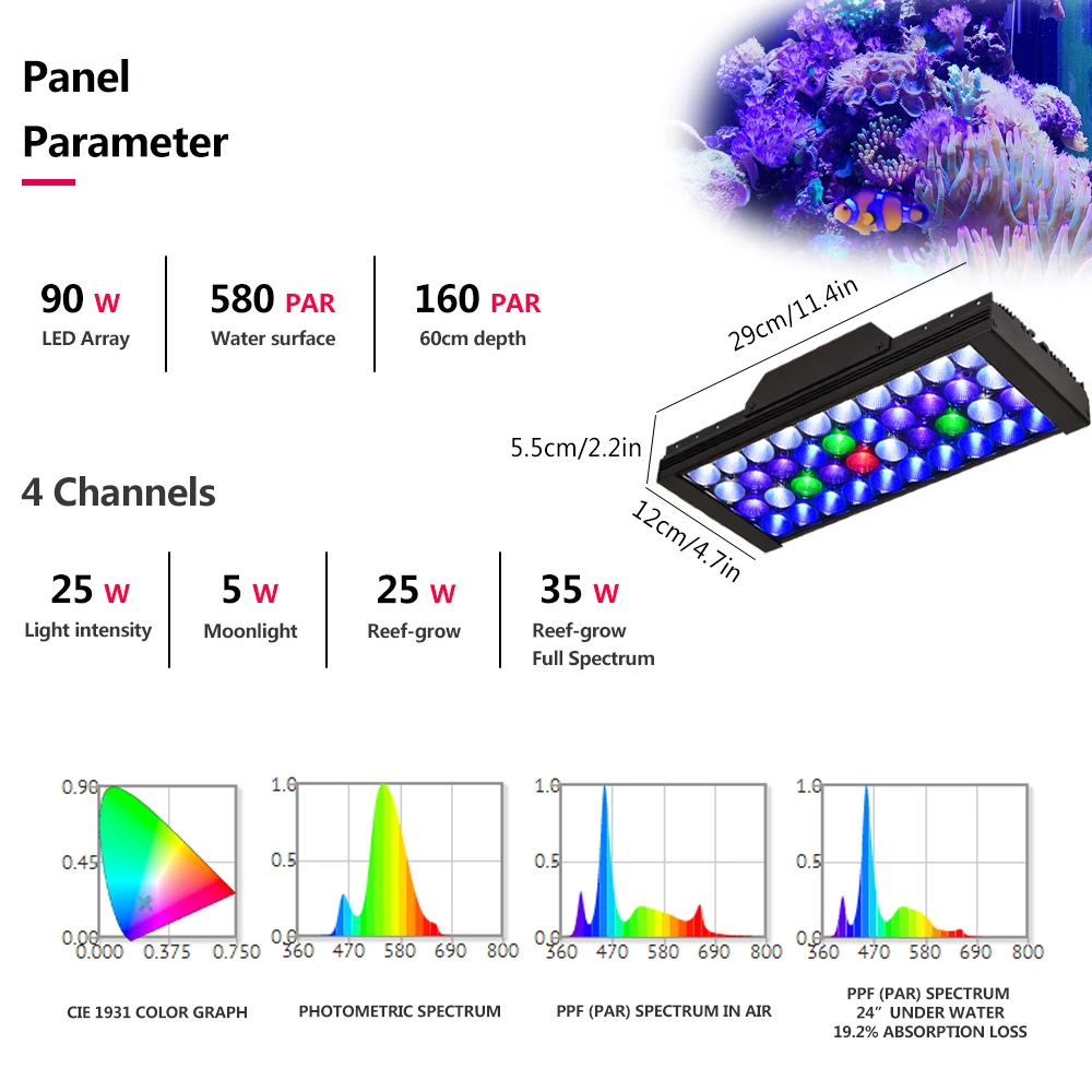 Попблум DSunY Светодиодная лампа для аквариума светодиодная подводный морская
