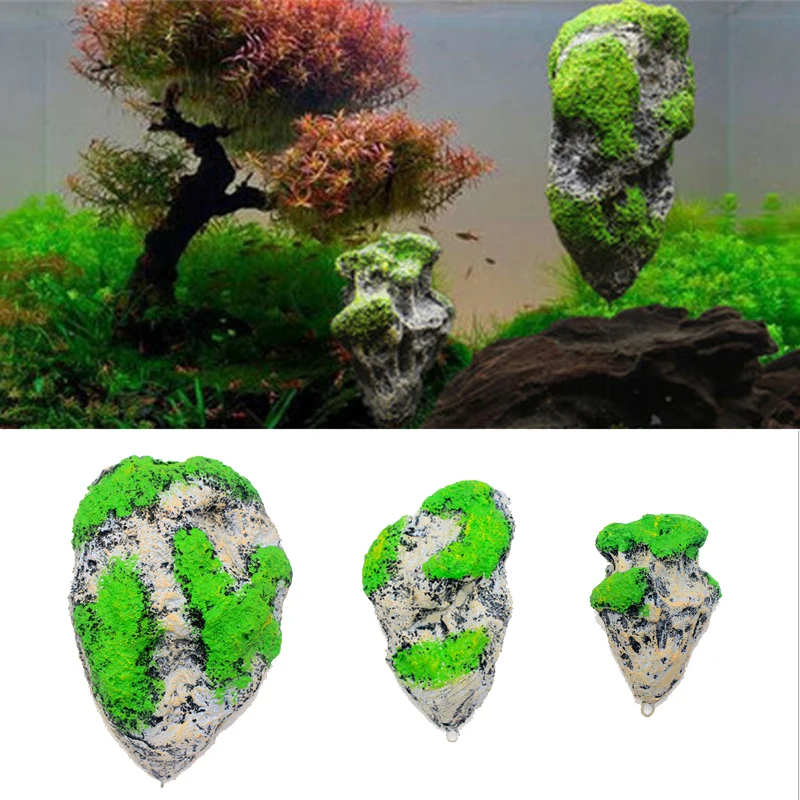

Aquarium Decor Floating Rock Suspended Artificial Stone Fish Tank Decoration Floating Pumice Flying Rock Ornament S M L