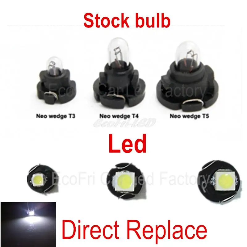 WLJH 10x Neo Клин T3 T4.2 T4.7 Led переключатель радио лампа контроля климата датчик Speedo