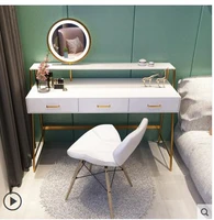 dressing table bedroom modern simple light luxury ins web celebrity makeup table small family style iron makeup table with light