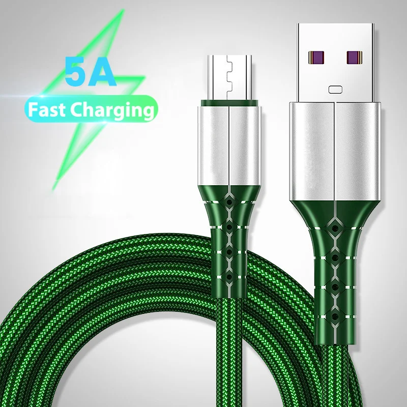 

5A USB C Fast Charging Type C Data Cable For Xiaomi 11 Pro Huawei Micro USB Quick Charger Wire Phone Cord For Samsung 0.3/1/1.5M