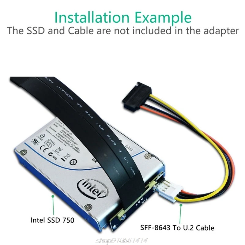

U2 interface SFF-8639 ( U.2 ) to M.2 NVMe NGFF Key M key-M M2 Adapter Riser Card Ribbon Extender Cable For U.2 MY24 21 Dropship
