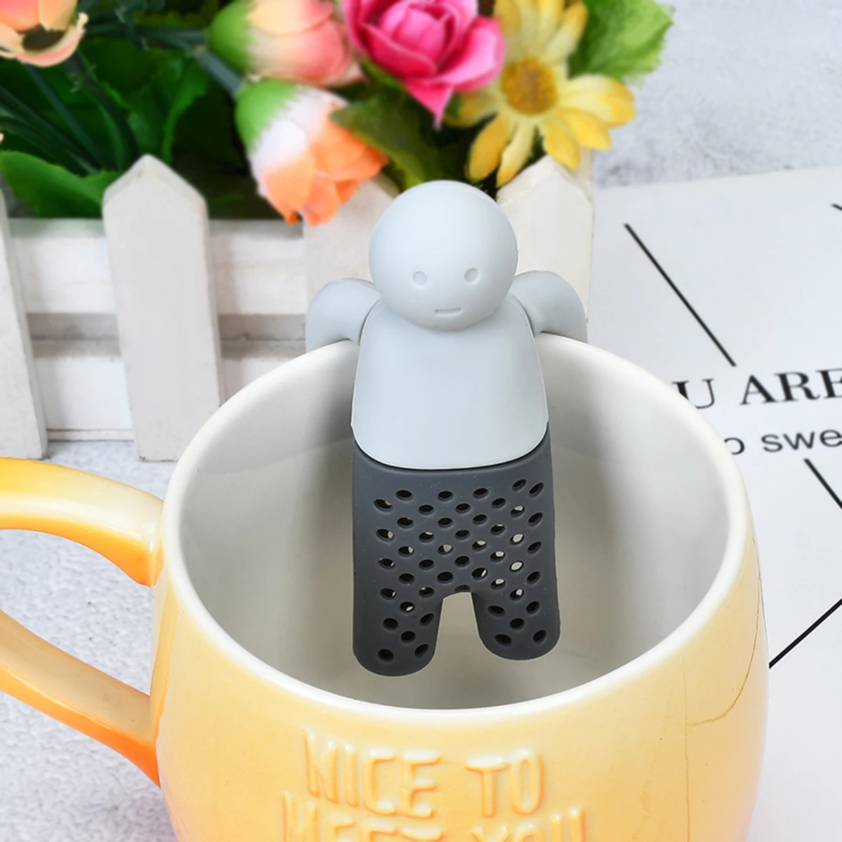 

2022 Kitchen Silicone Tea Strainer New Super Cute Mister Teapot Manatee Tea Infuser Dolphin Filter Brewing Making Teapot Tea Set