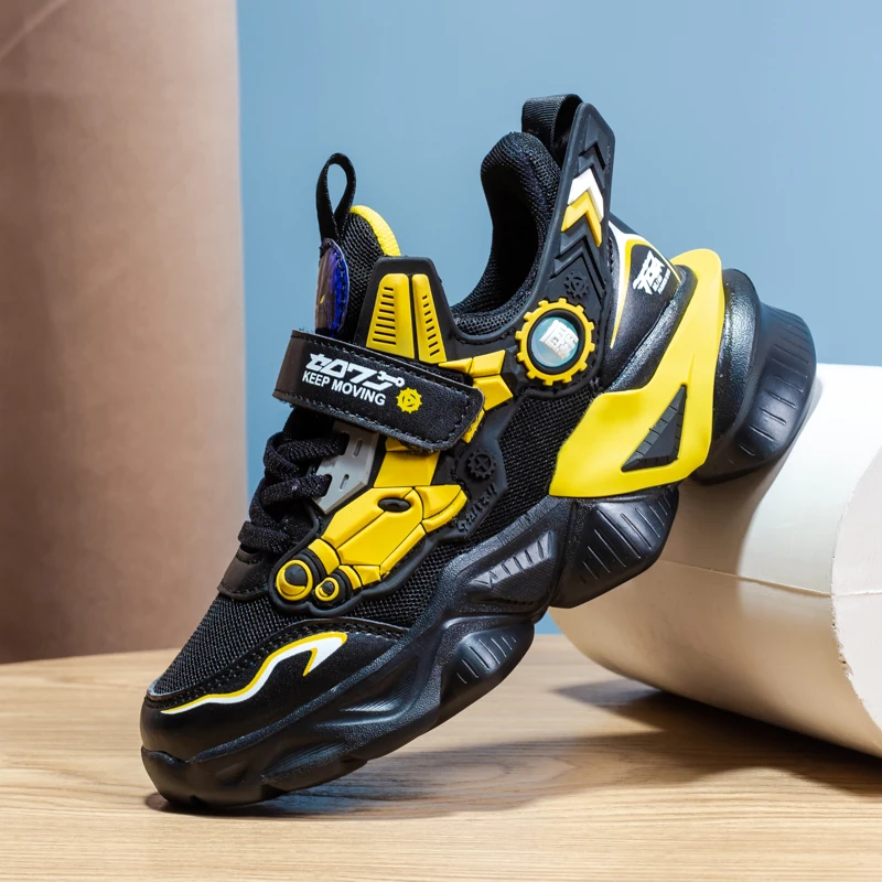 

2021 Summer New Children's Sports Shoes Boys' Cartoon Mecha Basketball Shoes Leisure Kids Running Tennis Sneakers
