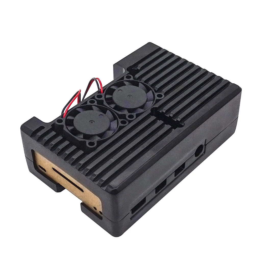 Чехол для Raspberry Pi 4 Armor металлический чехол с двойным вентилятором из алюминиевого