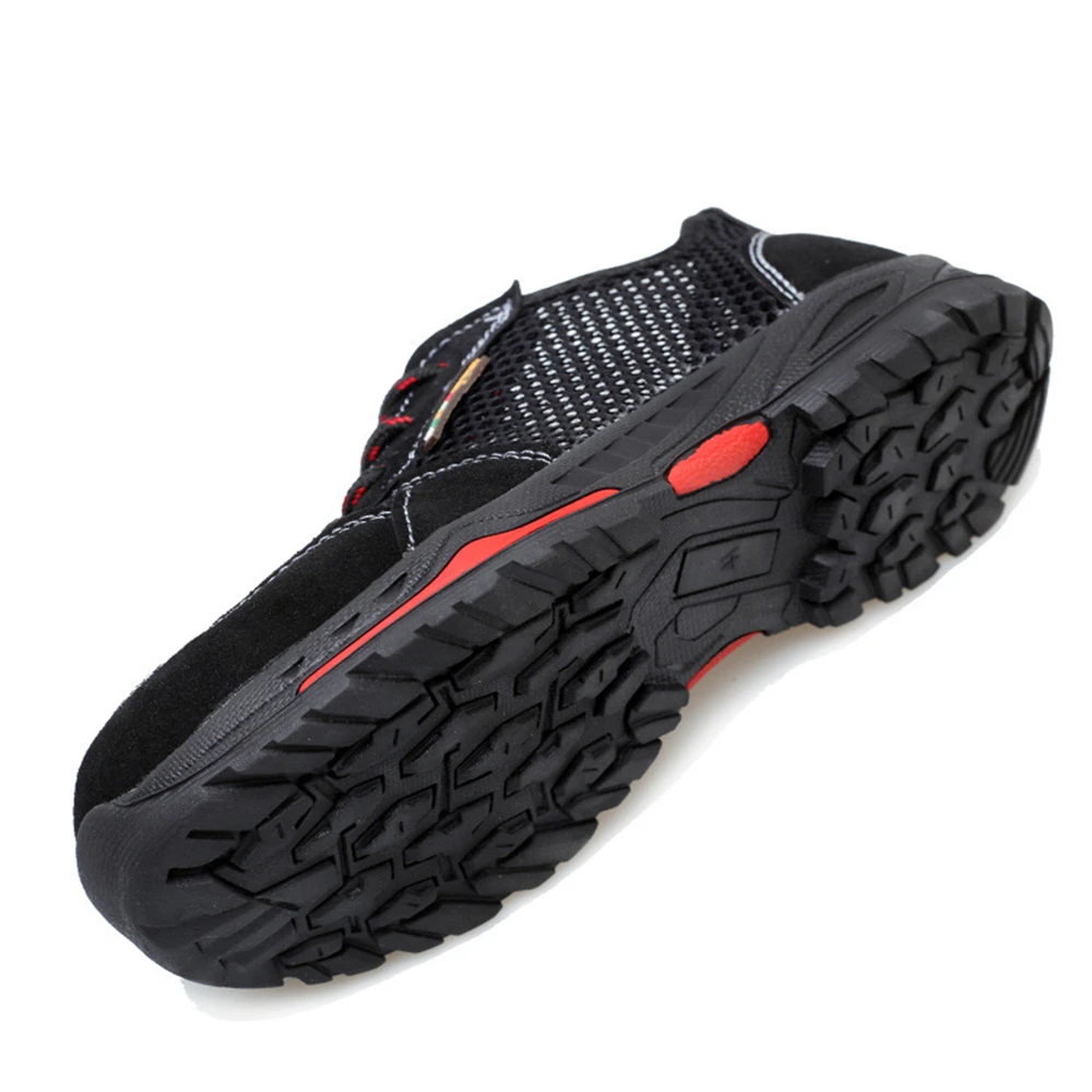 Модные легкие дышащие мужские защитные ботинки со стальным носком рабочие для