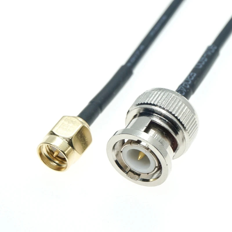 BNC штекер к SMA Штекерный Разъем RF адаптер коаксиальный RG174 соединительный кабель |