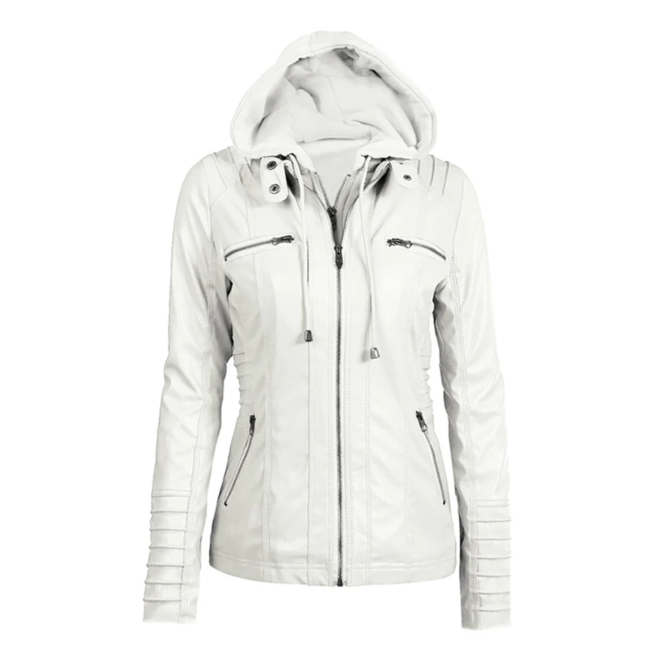 Sisjuly Jacket Coat Women Winter Slim Zipper Hooded Coat Female Warm Casual Outerwear Solid 2xl Fall Leather Jacket Coats