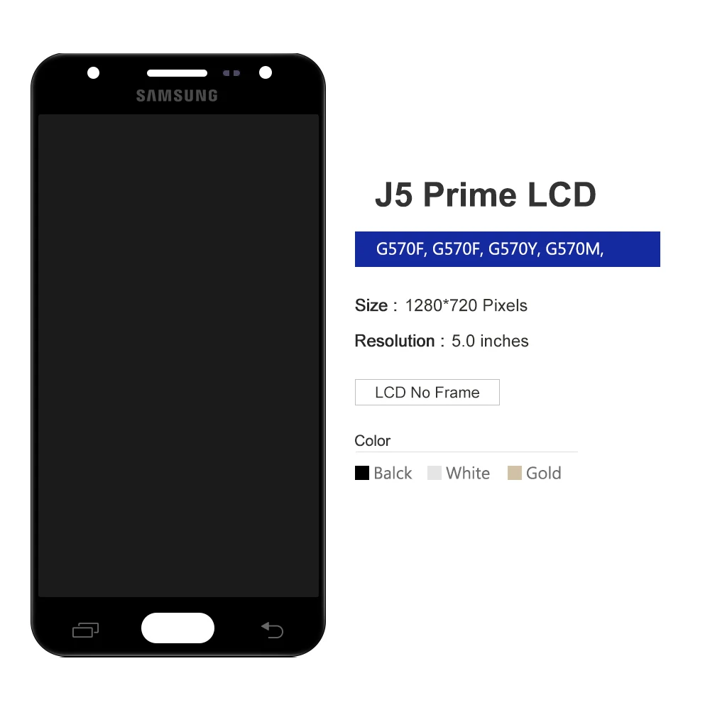 OEM-дисплей для SAMSUNG Galaxy J5 Prime ЖК-сенсорный экран дигитайзер G570 SM-G570F On5 2016 2017 G571 G571F