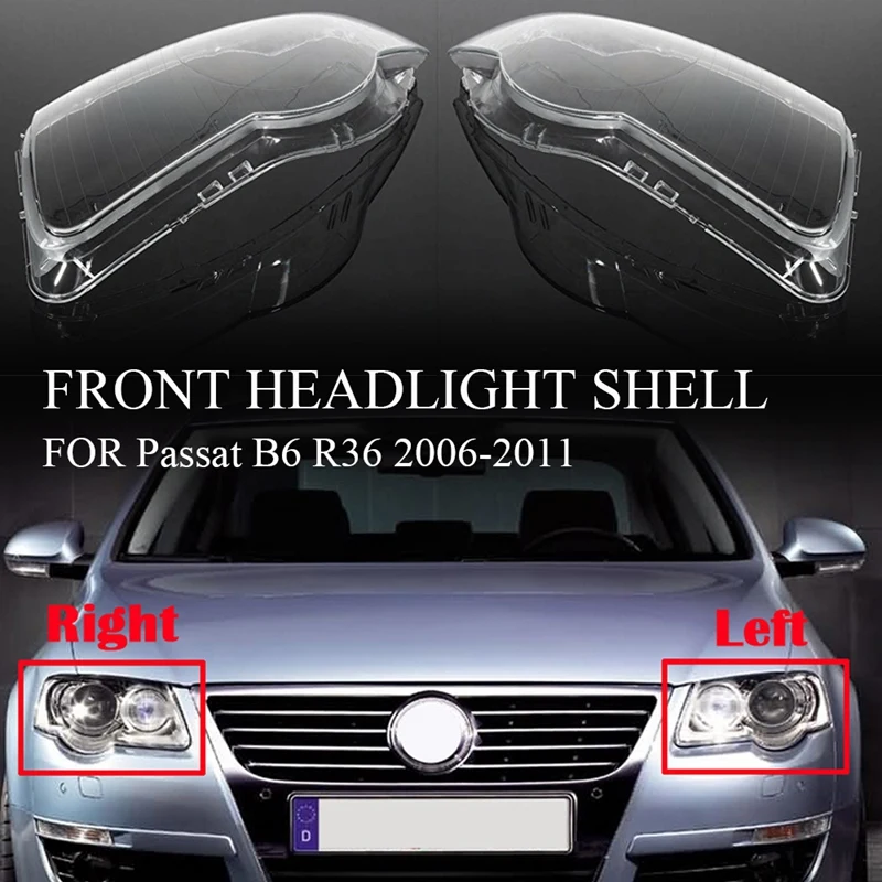 

Car Front Headlight Cover Transparent Headlight Shell for Passat B6 R36 2006-2011