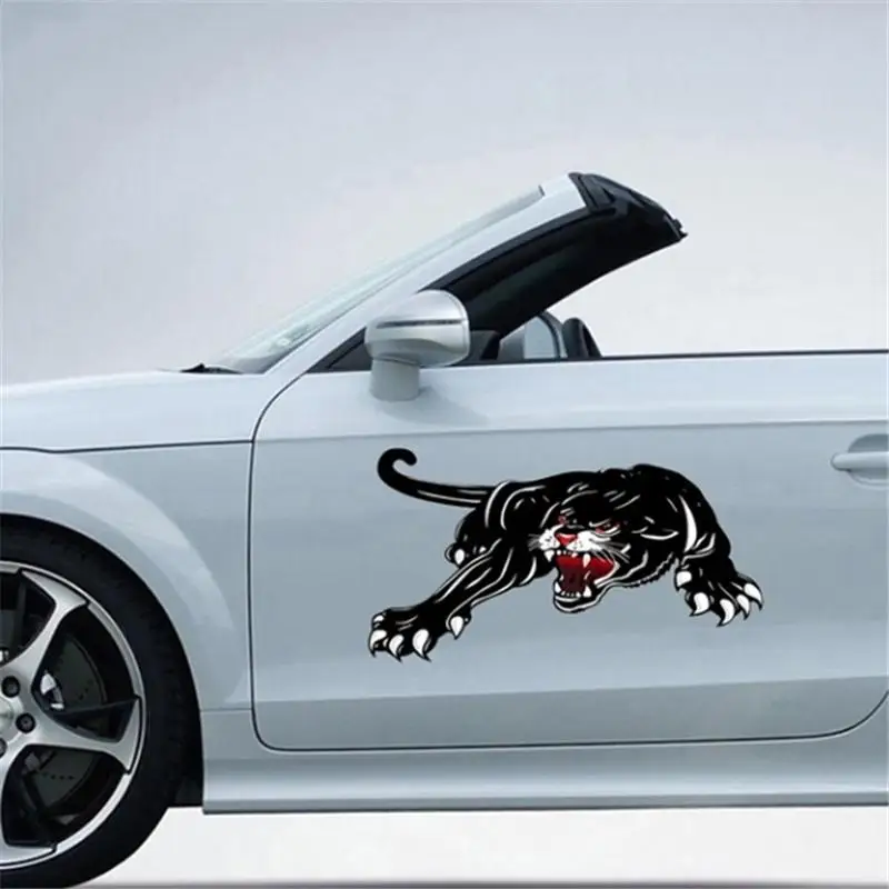 

Автомобильная наклейка с рисунком черная леопардовая наклейка на дверь автомобиля Стайлинг автомобиля