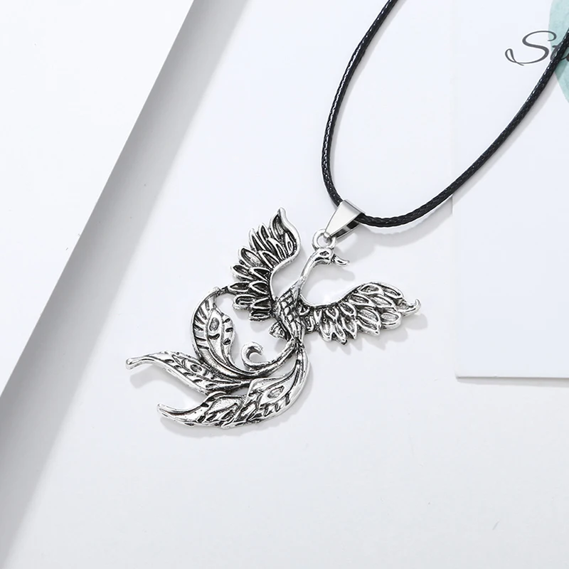 Винтажная подвеска в виде феникса огненной птицы ювелирное изделие Крыло ангела