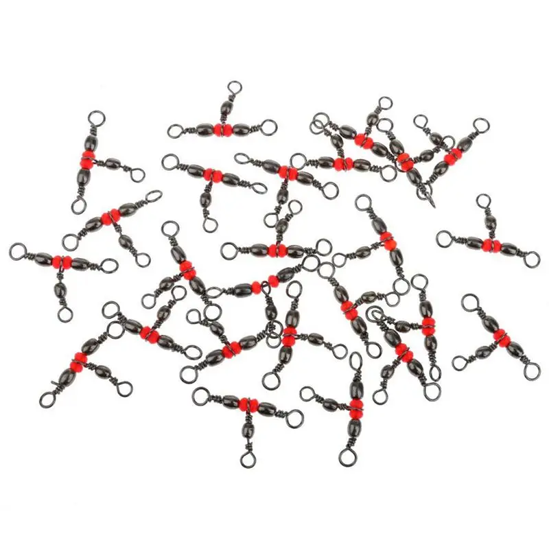25 шт. 3-сторонние рыболовные Вертлюги Из Нержавеющей Стали тройной инструмент-19