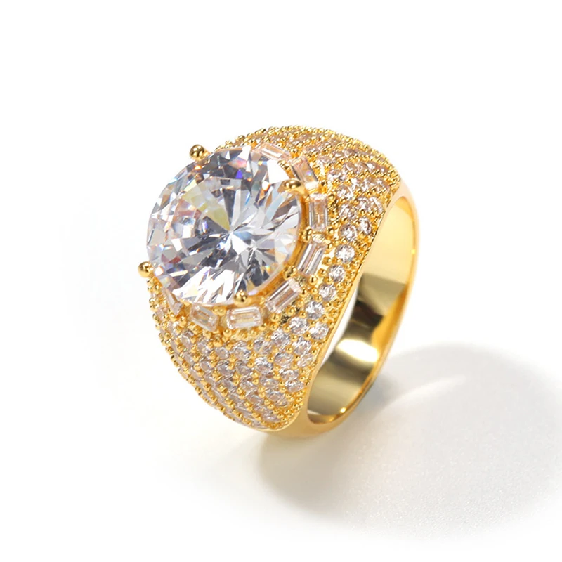 

Женские кольца в стиле хип-хоп с фианитом класса ААА