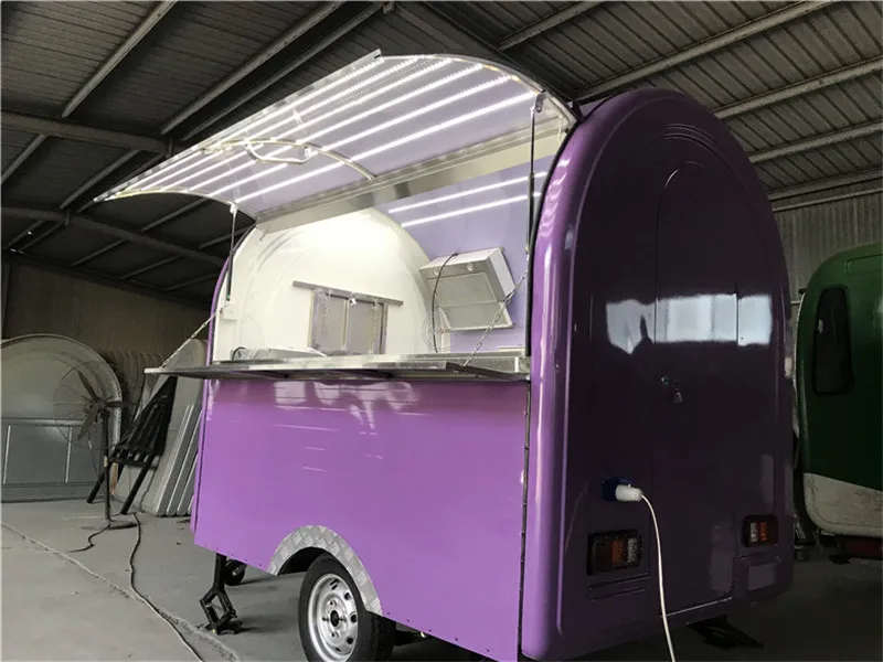 Уличная тележка для продажи мороженого фургон фаст фургона трейлер хот догов 2 м