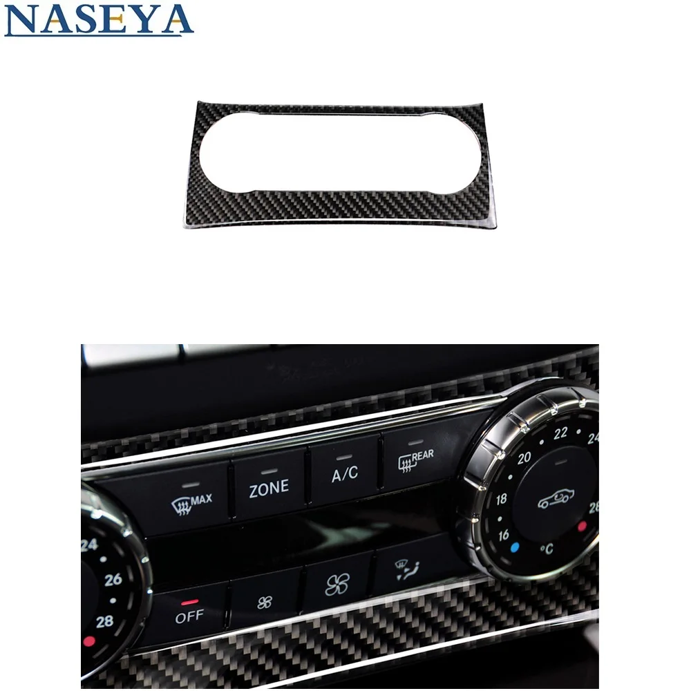

Наклейки из углеродного волокна для украшения салона Mercedes Benz W204 C CLASS 2011-2013, ручка кондиционера, аксессуары для управления автомобилем