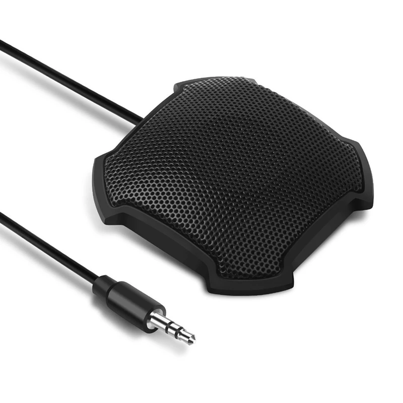 

Condenser Microphone 3.5Mm Plug Mic Tabletop Omnidirectional Pc Computer Conference Microphone For Skype Voip Call Voice Chat