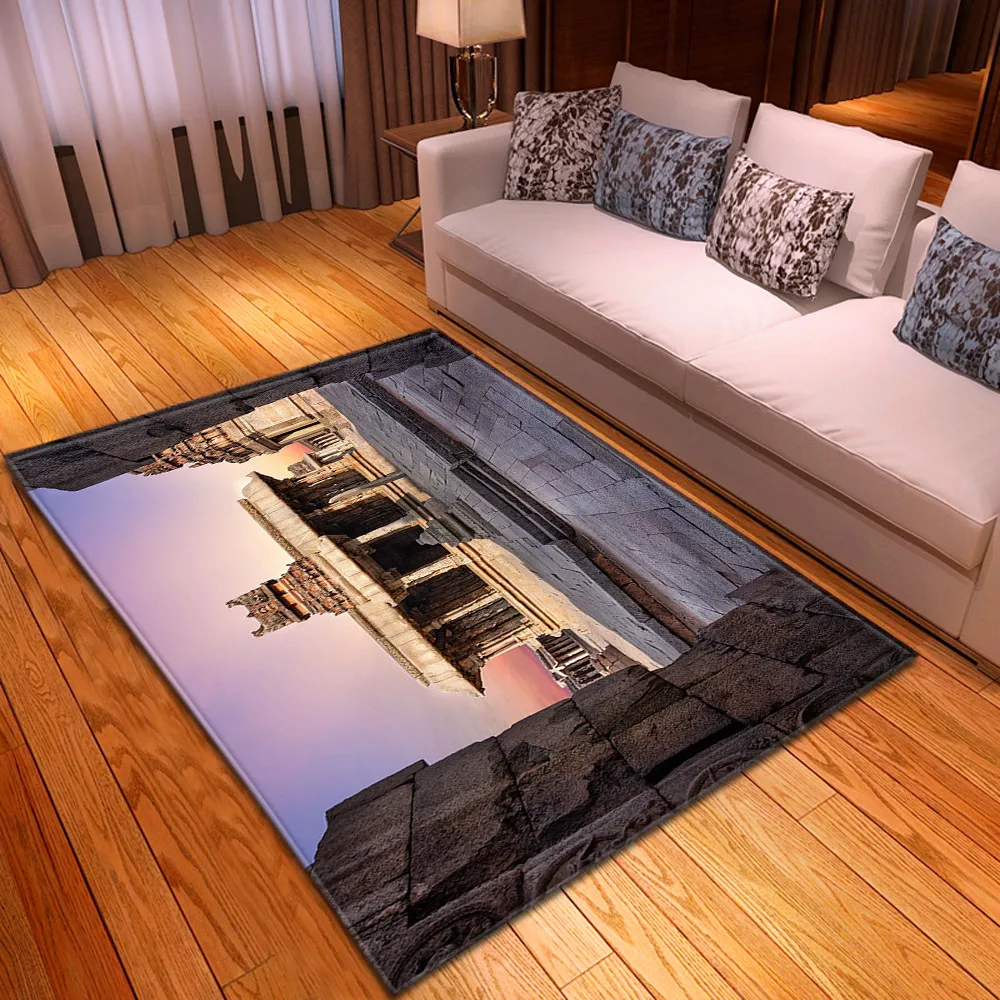 

3D Snow Mountain Carpet Living Room Decor Non-slip Bedroom Bedside Floor Mat Corridor Rug Area Rug for Dining Room Large