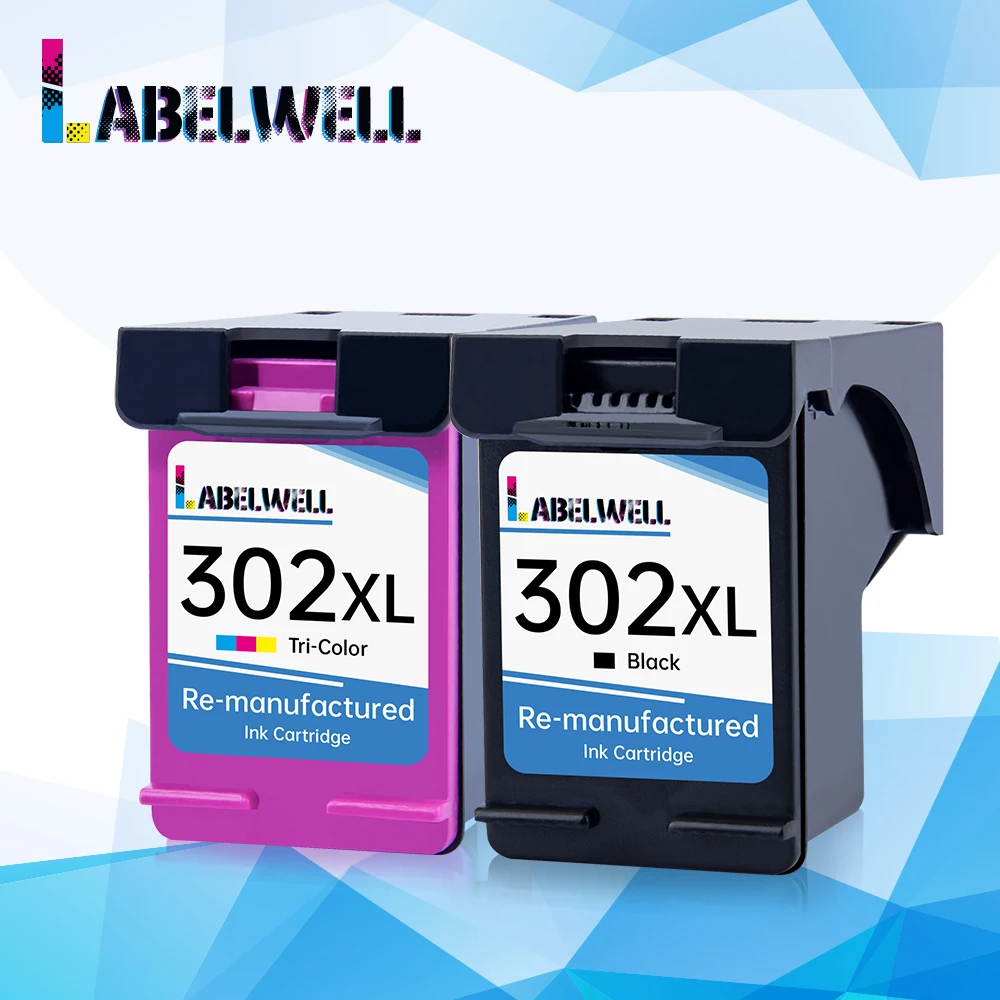 Labelwell 302XL чернильный картридж совместимый для HP 302 xl hp Deskjet 2130 2135 1110 3630 3632 Officejet 3830 3834