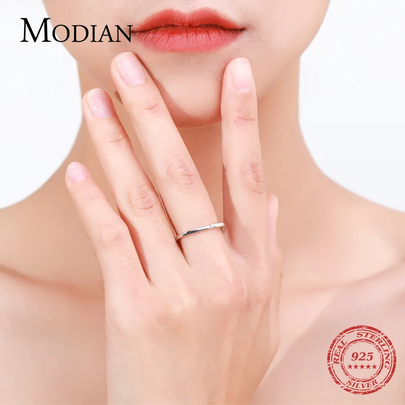 Modian 100% Настоящее серебро 925 пробы квадратный уникальный модный дизайн кольцо на