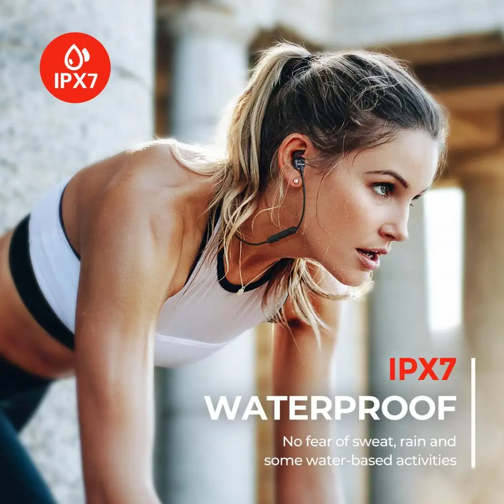 Mpow S15 магнитные Bluetooth беспроводные наушники ipx7 водонепроницаемые спортивные до 10