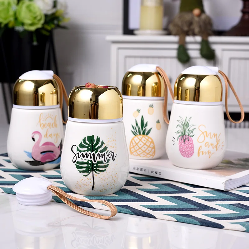 Милая керамическая лампочка с мультяшным рисунком кружки простые и удобные в