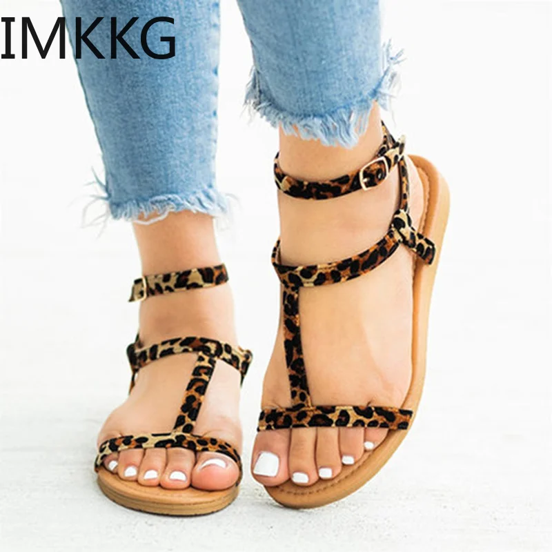 Сандалии женские на плоской подошве босоножки с ремешком удобная повседневная