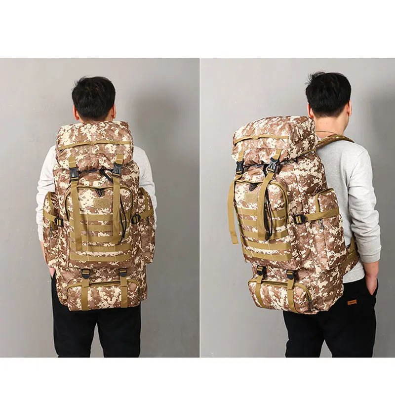 

80L Tactical Bag Military Backpack Army Rucksack Travel Backpacks Molle Bags Hiking Camping Outdoor Mochila militar tactica x5a