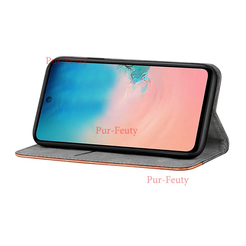 Кожаный чехол-книжка с отделениями для карт Винтажный чехол телефона Samsung Galaxy A51