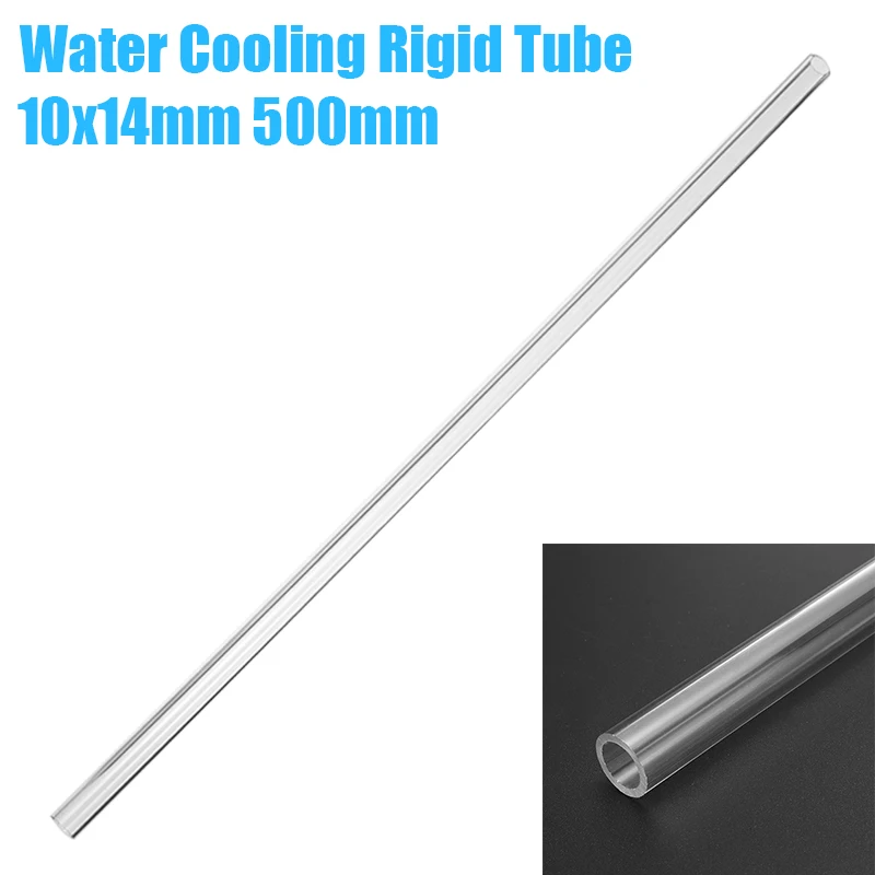 

Pohiks 1pc 10x14mm PETG Water Cooling Rigid Hard Tube No Bubble for PC Water Cooling System 50cm Transparent