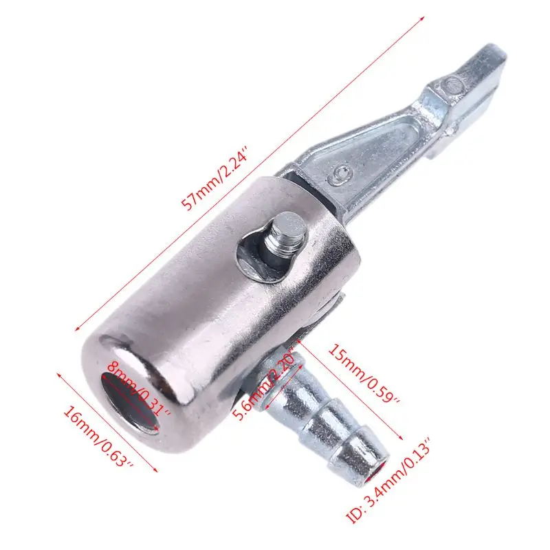

1/4\" Lock On Air Chuck Car Tire Inflator for Air Compressor with Barb Connector 57BA