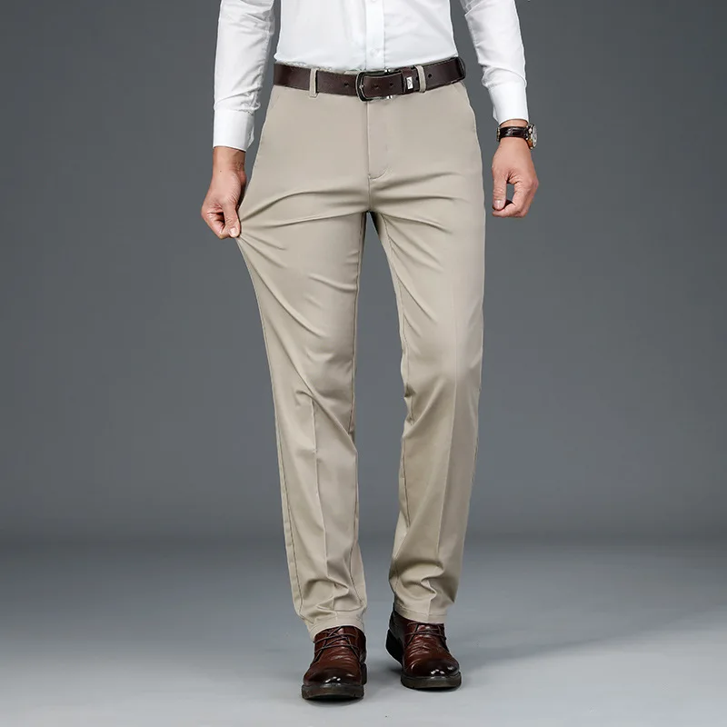 

Men's high quality suit pants Business straight loose casual trousers Fashion slim stretch long pants 2020 autumn and winter new