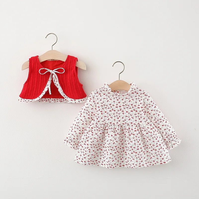 

Детское платье с длинным рукавом, с цветочным принтом