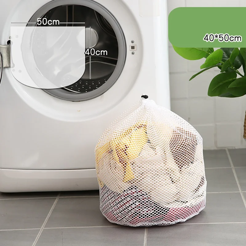 

1PC 4 Sizes Mesh Laundry Wash Bags Basket Foldable Delicates Lingerie Bra Socks Underwear Washing Machine Clothes Protection Net