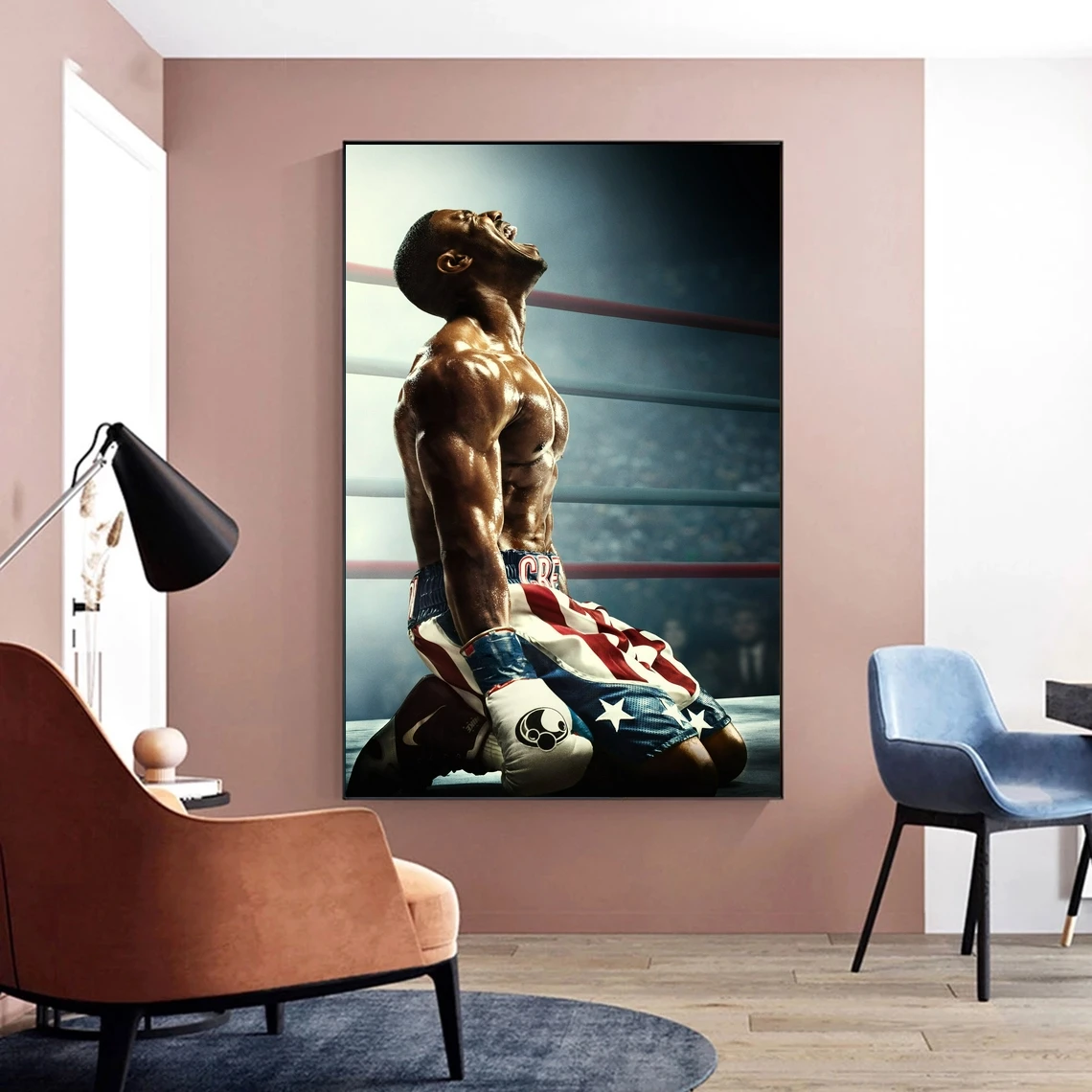 Creed II-p&oacute;ster de pel&iacute;cula, lienzo impreso, pintura de pared, decoraci&oacute;n del hogar (sin marco)-3
