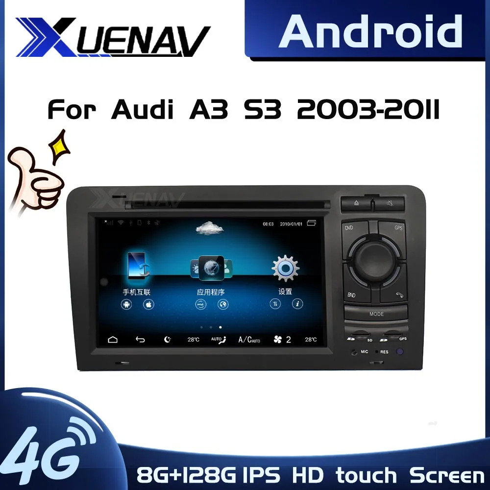 

Автомобильный мультимедийный плеер Android для Audi A3 S3 2003-2011, GPS-навигация, видеоплеер, HD сенсорный экран, головное устройство
