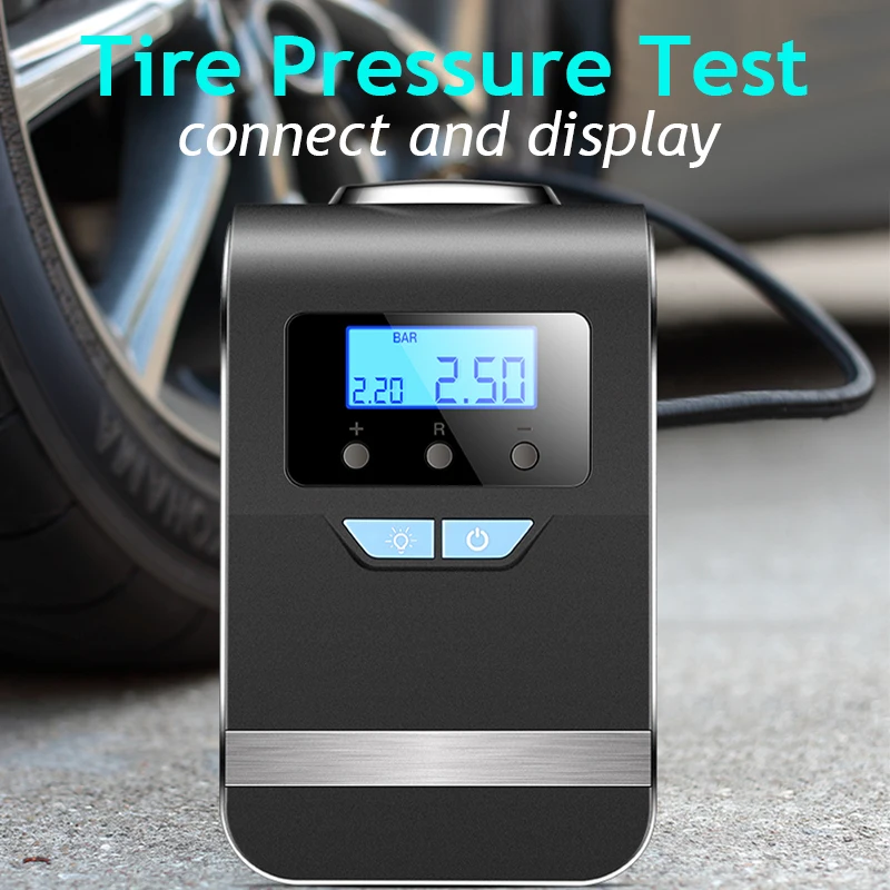 

Portable Car Air Compressor Digital Tire Tyre Inflator Pump 12V with Big Light Bright Flashing Digital Pressure Gauge 150Psi