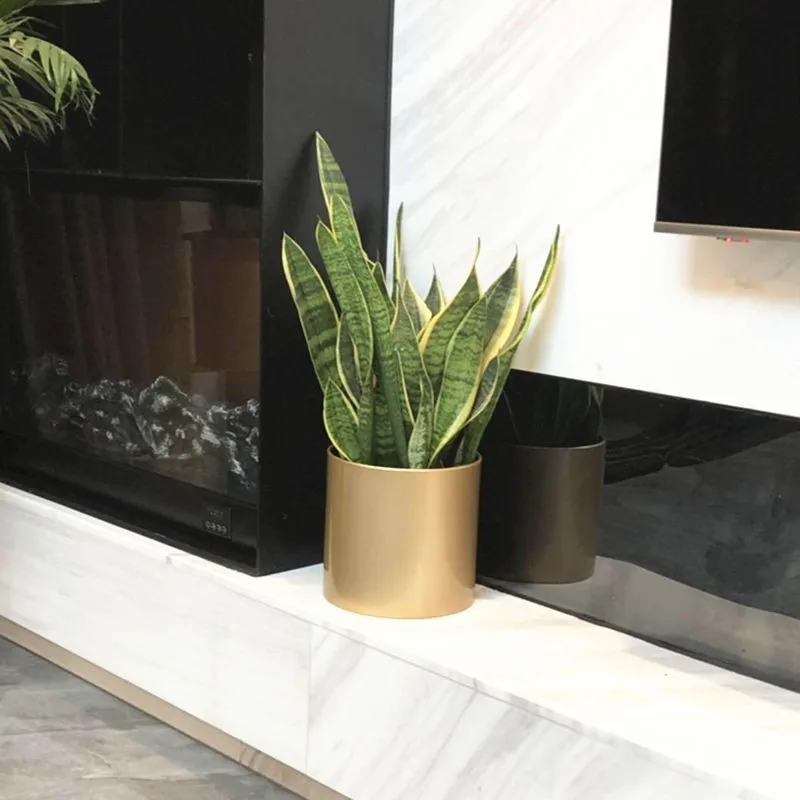 

Home Living Room Creative Green Dill Iron Flower Stand Nordic Flower Shelf Floor Ins Modern Simple Golden Flower Pot Stand