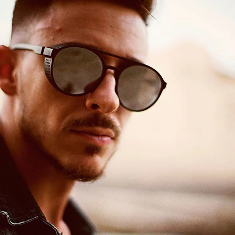 

Steampunk Sunglasses Women Men Retro Goggles Round Flip Up Glasses steam punk Vintage Fashion Eyewear Oculos de sol