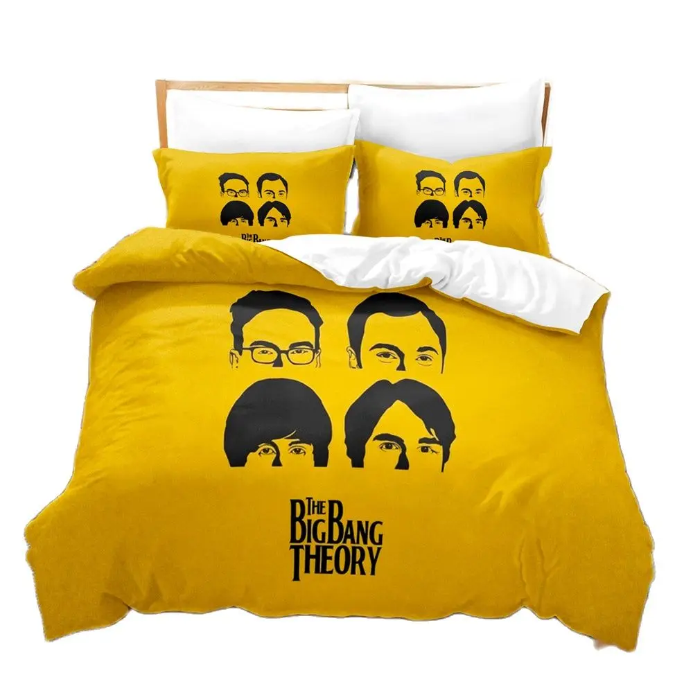 

3D printed The Big Bang Theory Bedding TBBT Set Down Quilt Cover with Pillowcase Double Complete Queen King Bedding