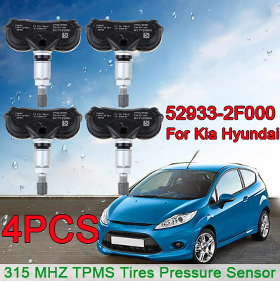 Датчик давления в шинах TPMS 52933 2F000 для Hyundai Accent Tucson Sonata /Kia Rio 315 МГц 4 шт.|tyre pressure