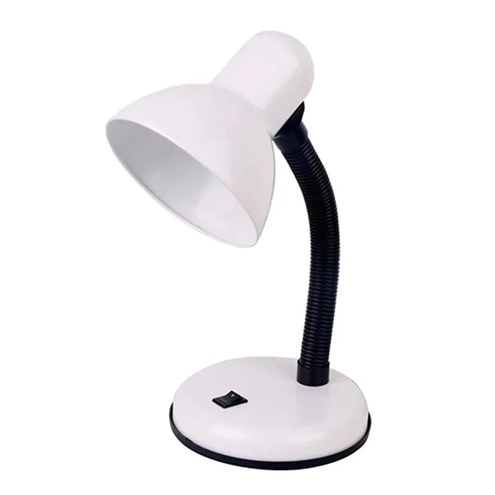 Белый E27 Desk Eye Care Bedroom Flexible Neck Table Lamp With Switch Office For Parlor Night Study Modern Reading Library Led - Цвет корпуса: Белый