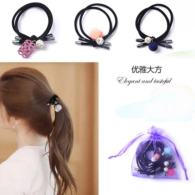 

Hair Rope Set Ornament Korean Simple Hair Band Adult Head String Hair Rope Ponytail Fresh Girl Hair Ring