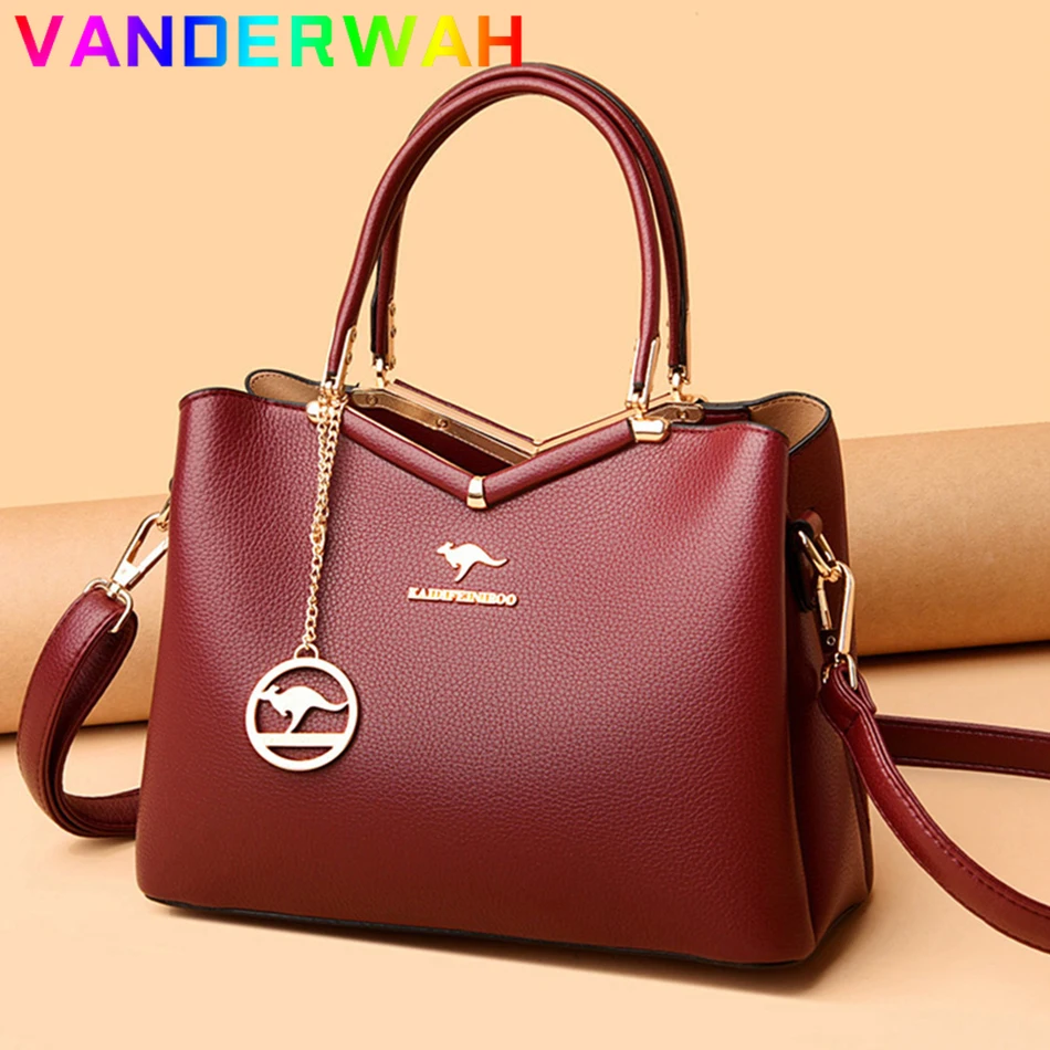 Элегантные женские сумки высококачественные кожаные Наплечные через плечо для