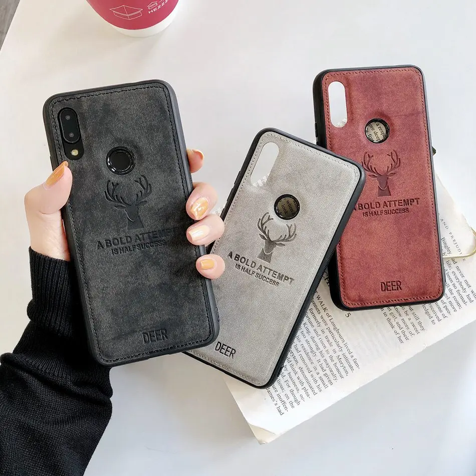 Чехол для чехол на Xiaomi Redmi Note 7/Note 6/Note 5 Pro/Note 8 Pro чехол модный силиконовый чехол с рисунком лося из ТПУ с текстурой ткани для Xiaomi mi A2 lite