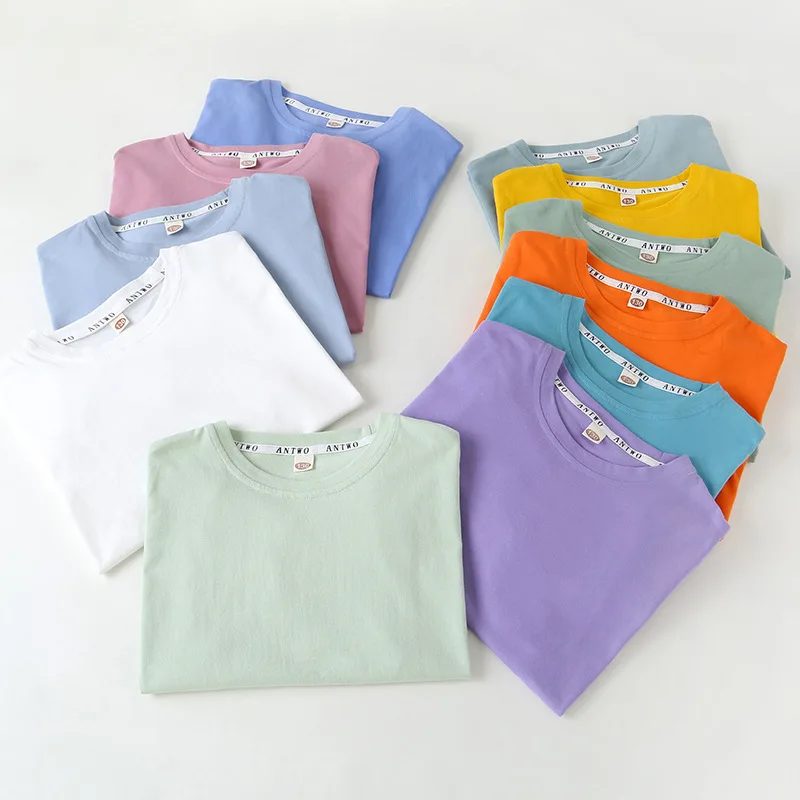 

Girls Summer Clothing Kids Solid Loose T Shirts Tops For Teenage Girls Half Sleeve O-neck Tees Clothes Children Casual T Shirt
